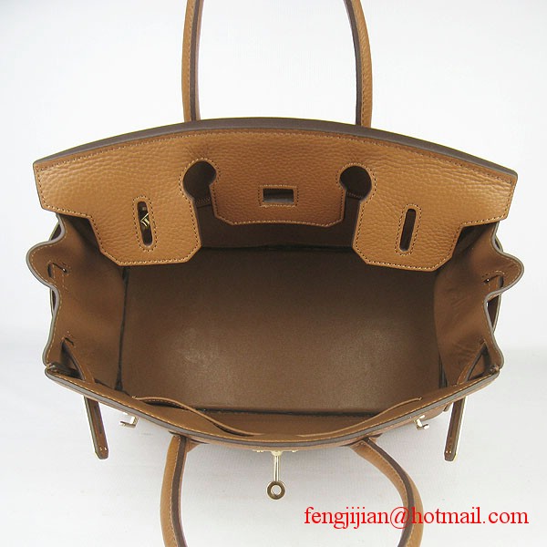 Hermes Birkin 30cm Togo Leather Bag Light Coffee 6088